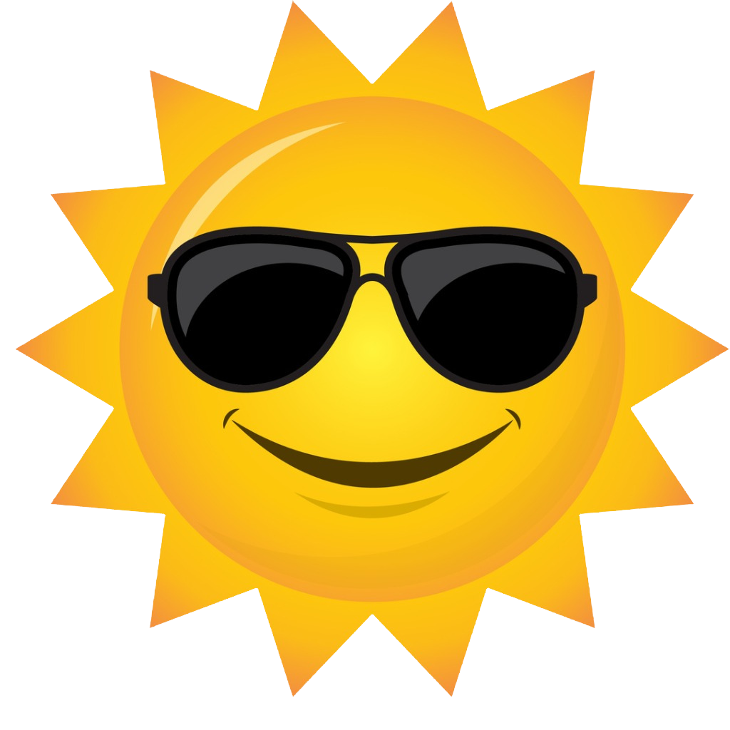 Summer Sprints logo sun with sunglasses on