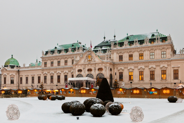 Belvedere Christmas market in winter