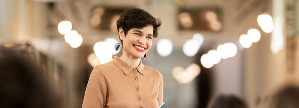 Business woman smiling