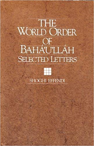 book cover, World Order of Baha'u'llah